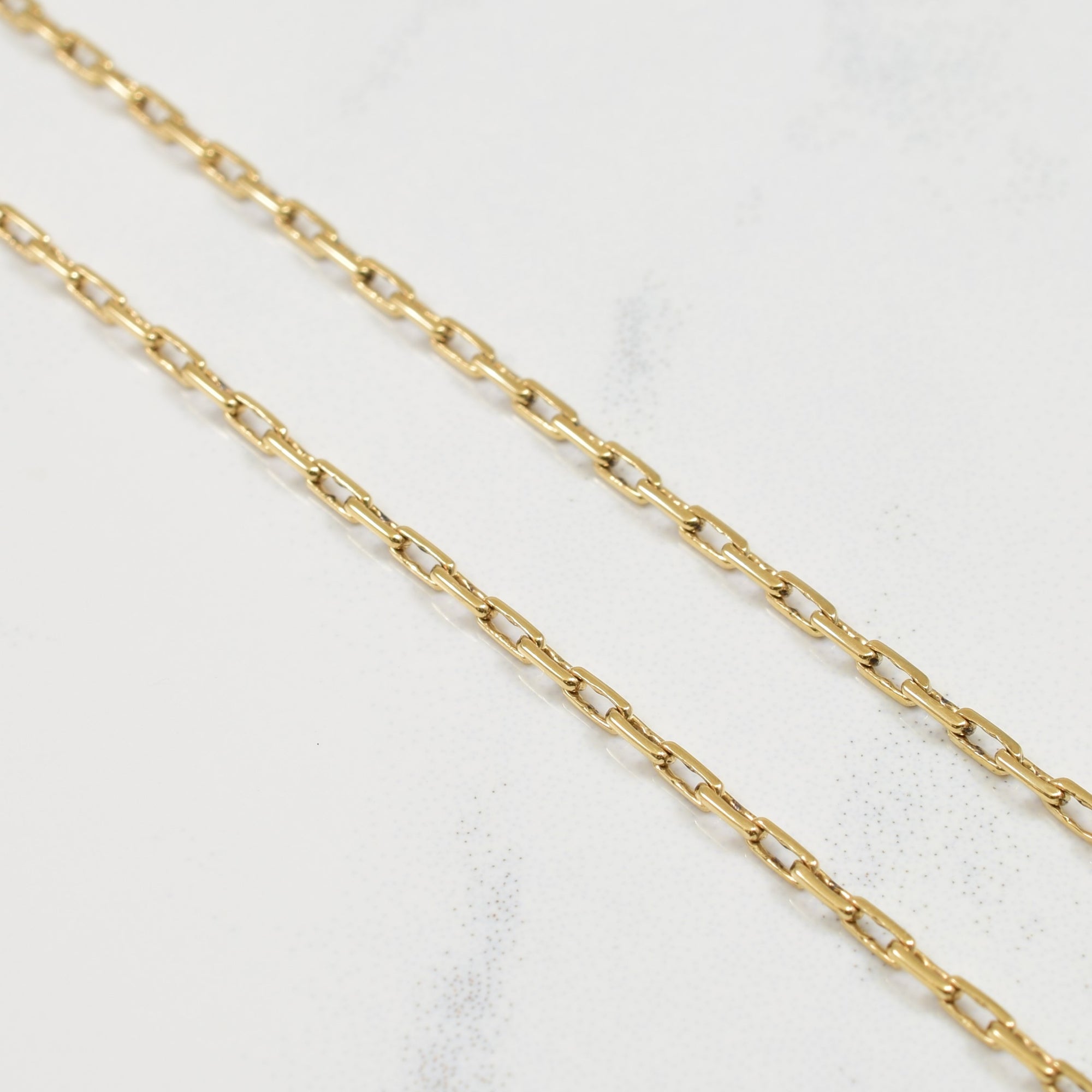 10k Yellow Gold Elongated Cable Chain | 27