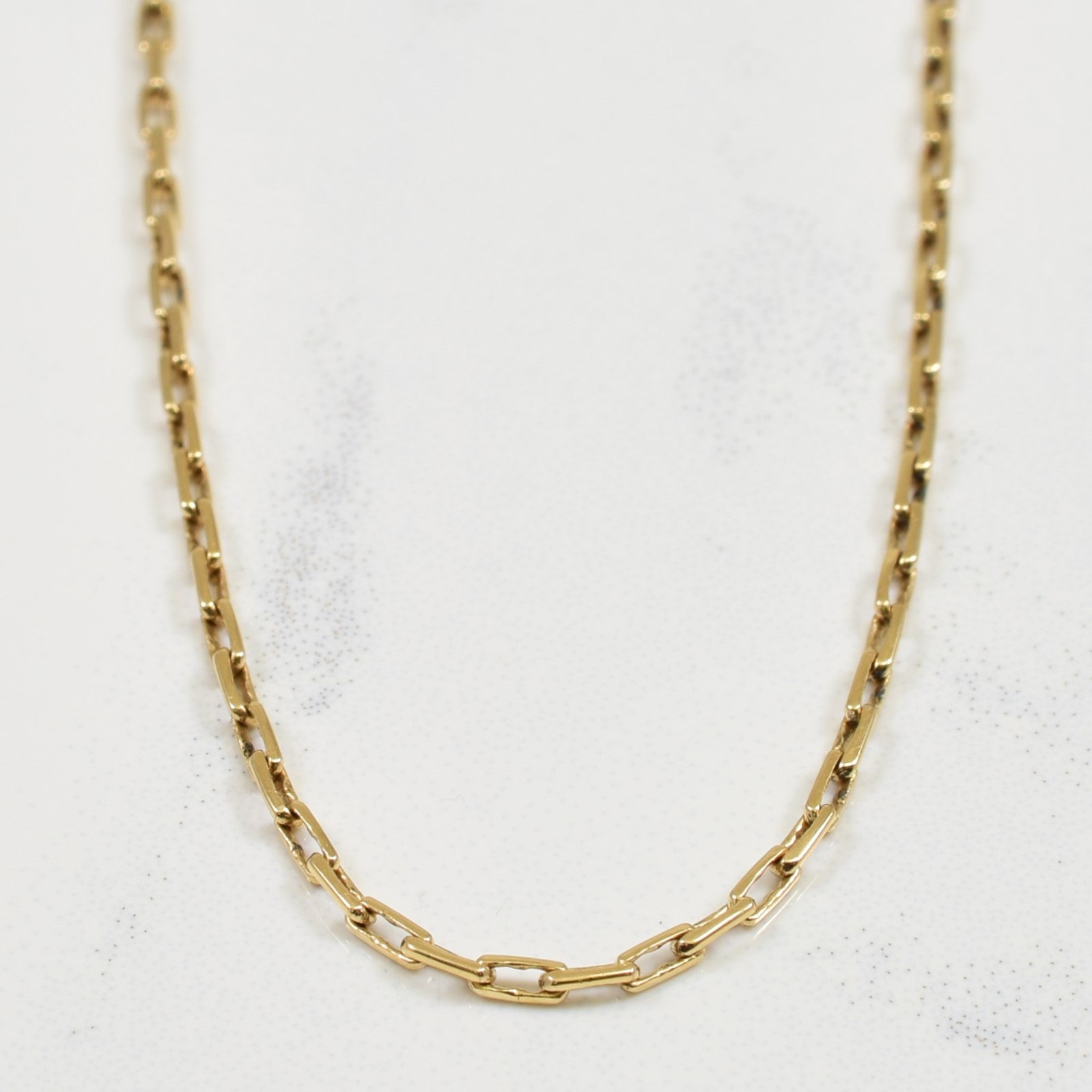 10k Yellow Gold Elongated Cable Chain | 27" |