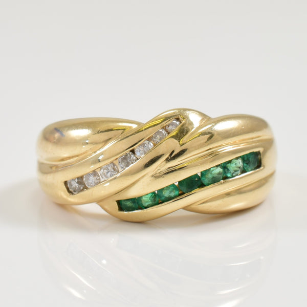 Emerald & Diamond Ring | 0.20ctw, 0.10ctw | SZ 5.25 |