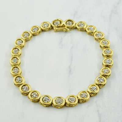 Diamond 14k Yellow Gold Bracelet | 1.00ctw | 7.25