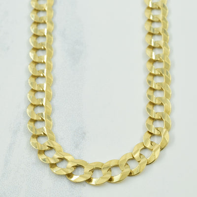 10k Italian Yellow Gold Cuban Link Chain | 24