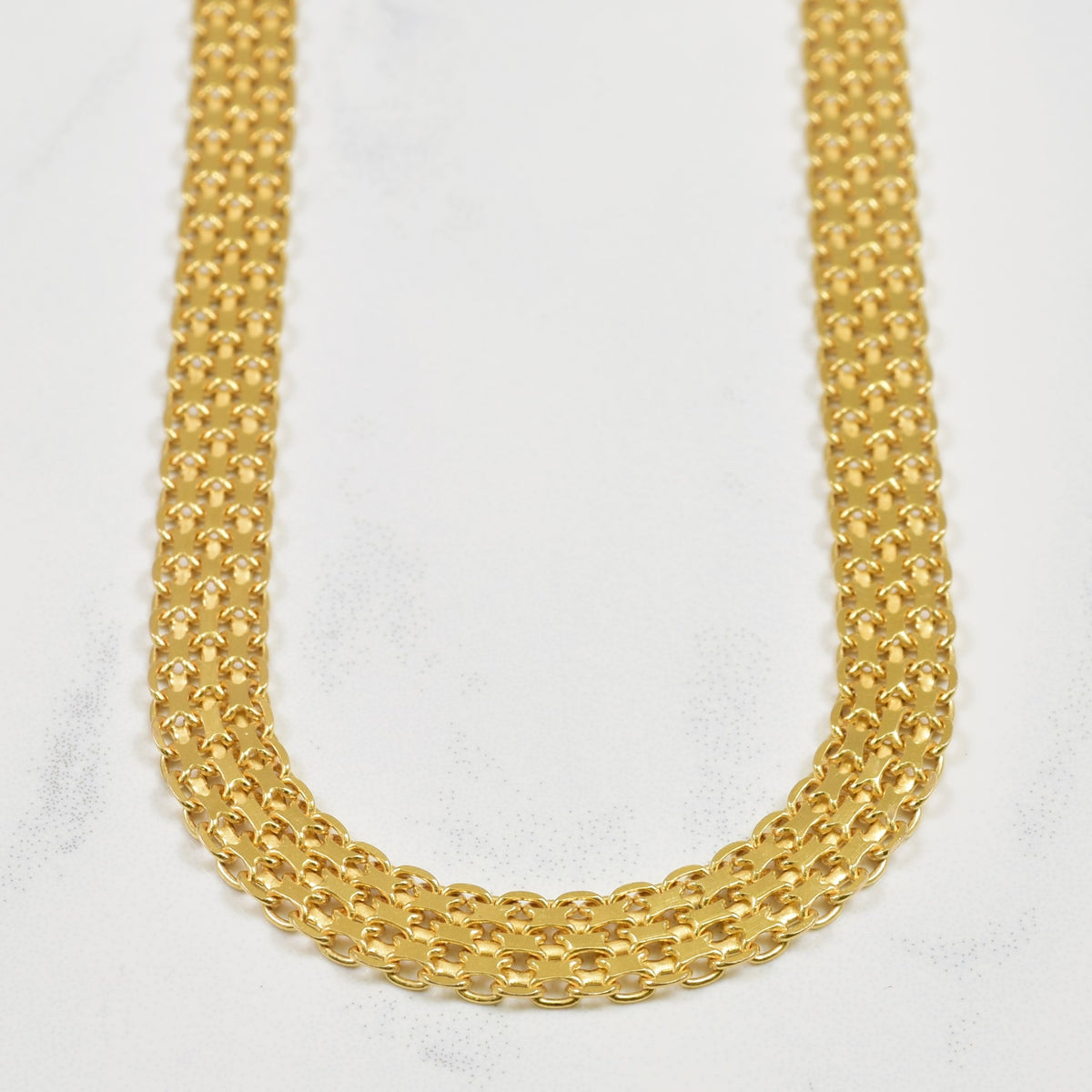 14k Yellow Gold Bismarck Chain | 16.75