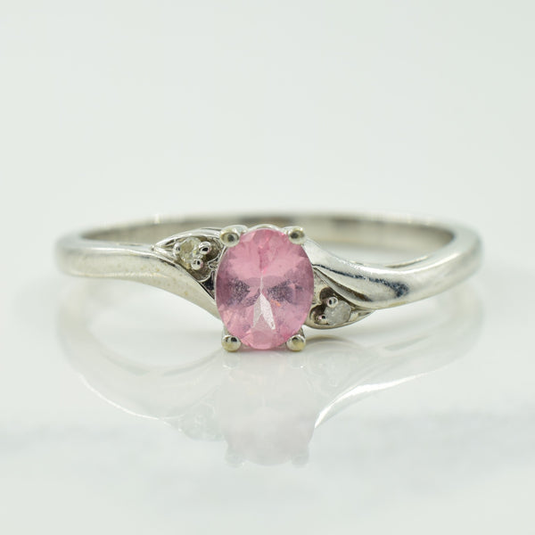 Pink Tourmaline & Diamond Ring | 0.33ct, 0.01ctw | SZ 6.75 |