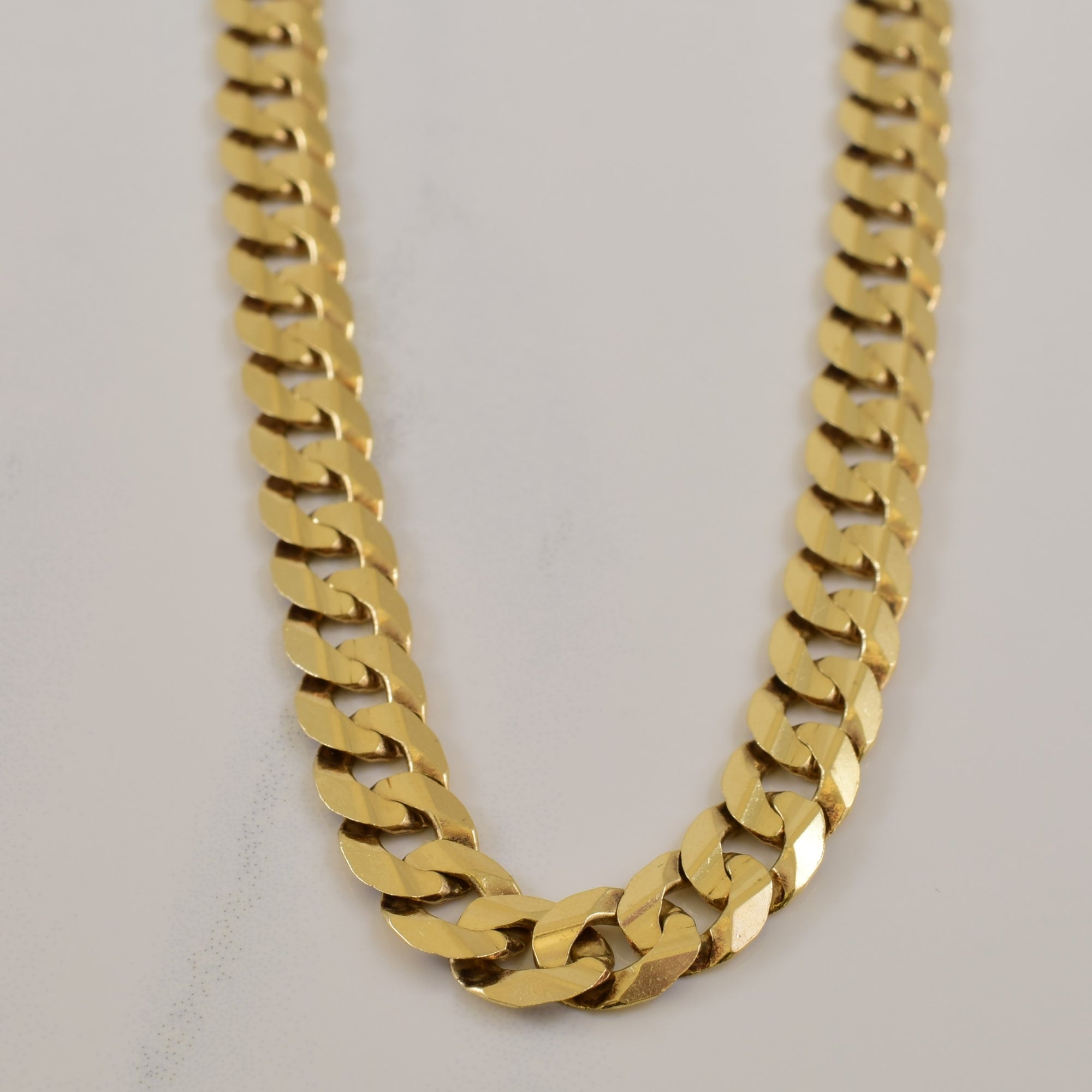 10k Yellow Gold Cuban Link Chain | 21