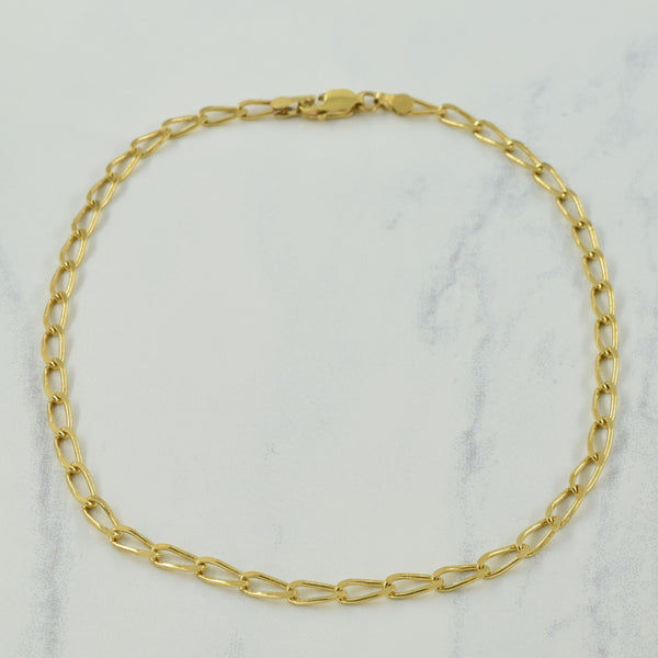 10k Yellow Gold Cuban Link Chain Bracelet | 10