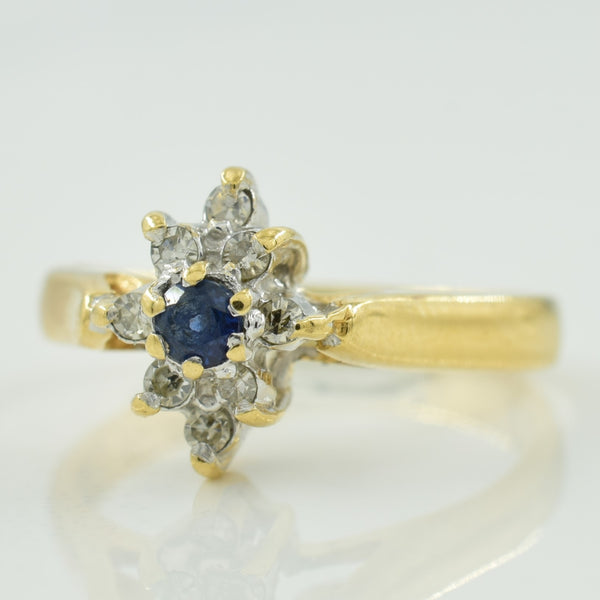 Diamond & Sapphire Ring | 0.07ctw, 0.05ct | SZ 1.75 |