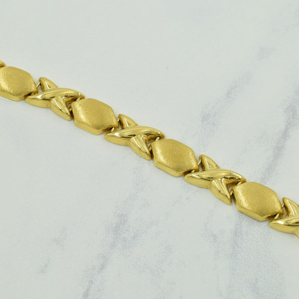 14k Yellow Gold XO Link Chain | 16.5