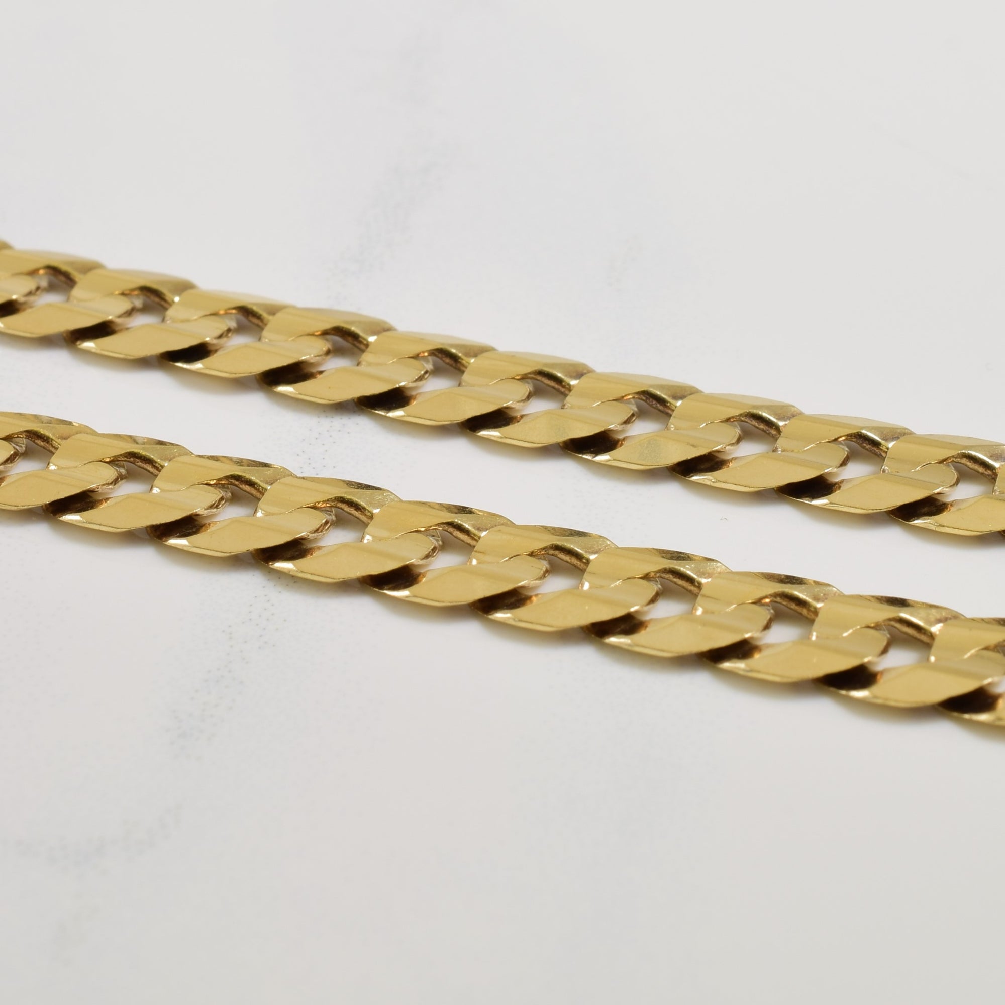 10k Yellow Gold Cuban Link Chain | 21