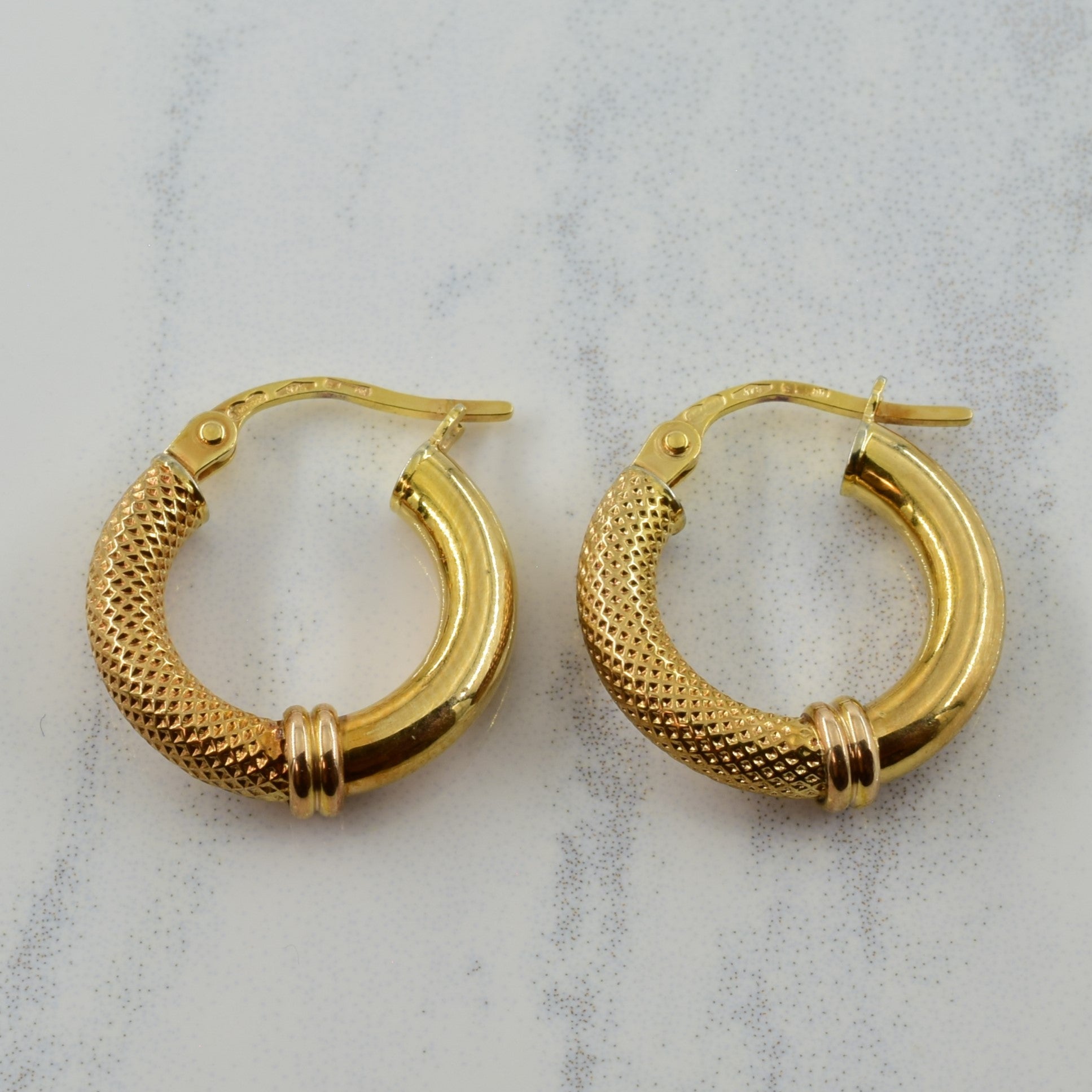 9k Yellow Gold Hoop Earrings |