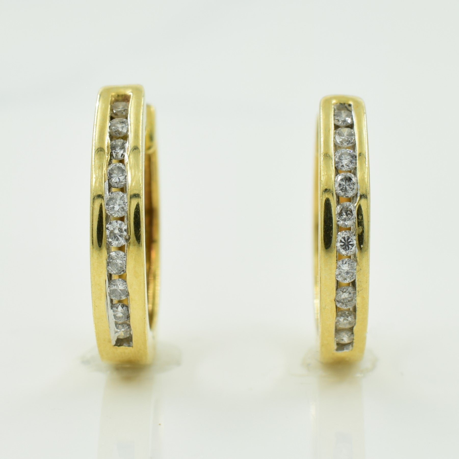 Channel Set Diamond Earrings | 0.20ctw |