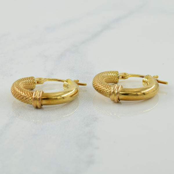 9k Yellow Gold Hoop Earrings |