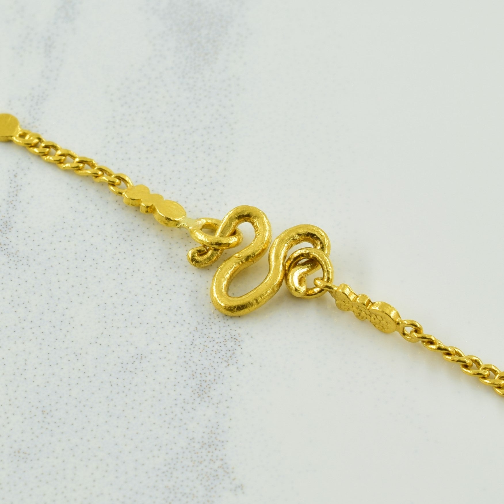 24k Yellow Gold Rooster Necklace | 20
