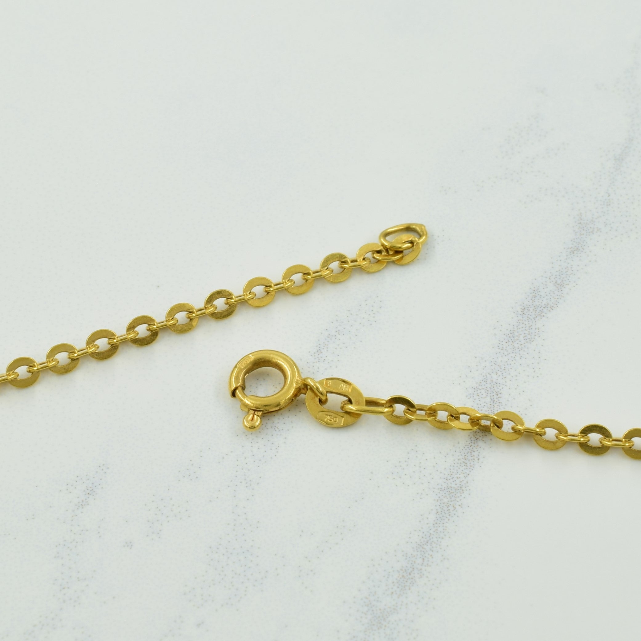 Chaîne vintage italienne en or jaune 18 carats | 20,5" | 