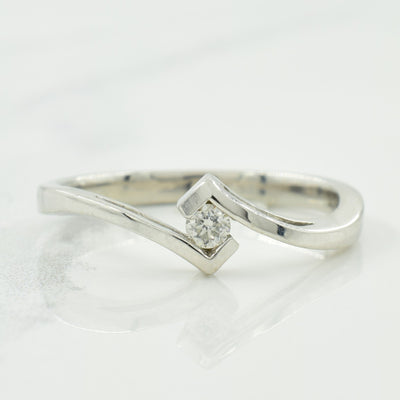 Solitaire Diamond Bypass Ring | 0.05ct | SZ 6 |