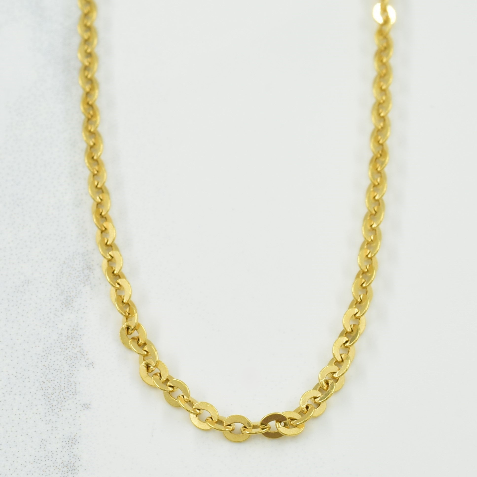 Vintage Italian 18k Yellow Gold Cable Chain | 20.5