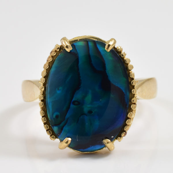 Abalone Shell Doublet Cocktail Ring | 1.50ct | SZ 9 |