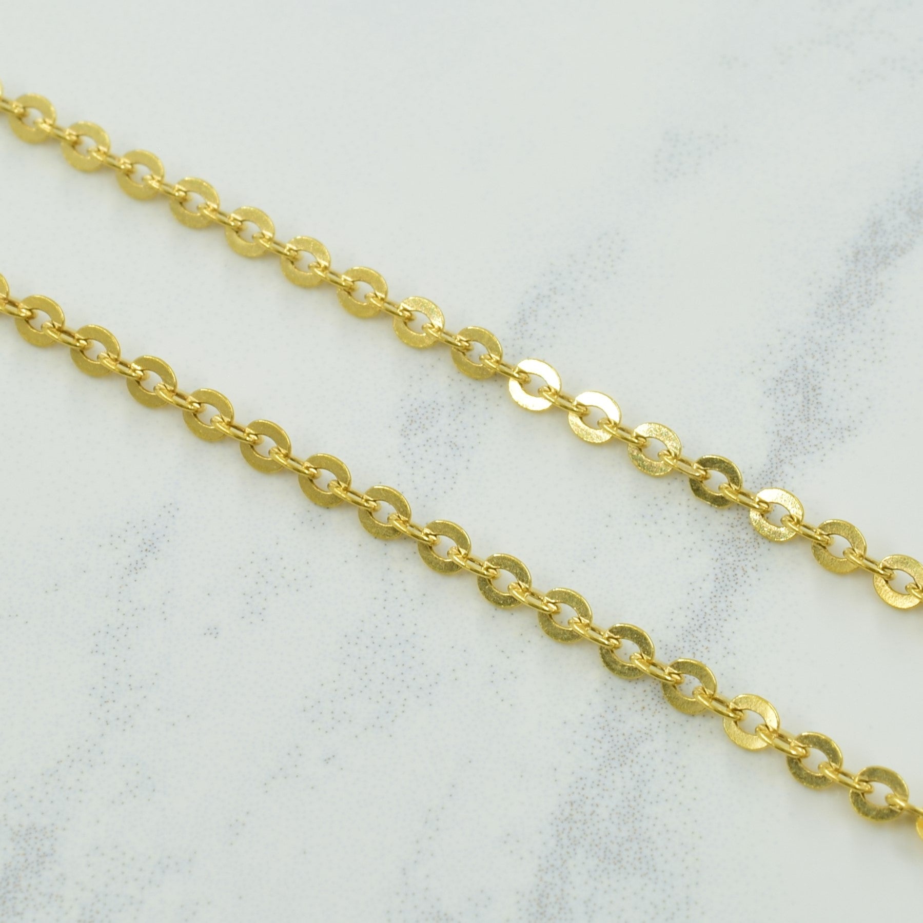 Vintage Italian 18k Yellow Gold Cable Chain | 20.5