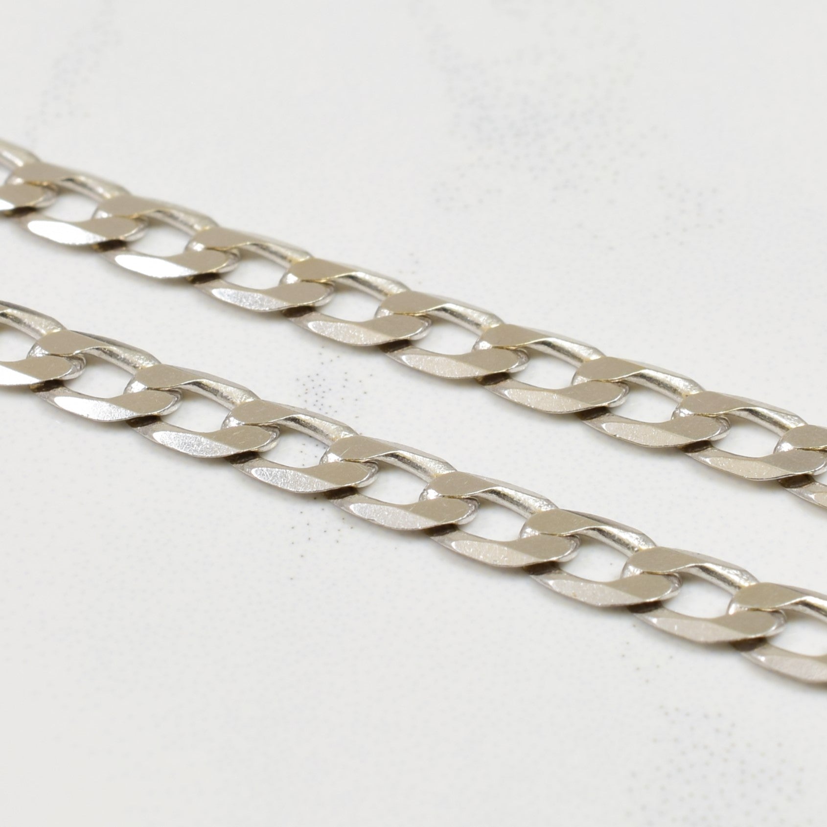 14k White Gold Cuban Chain | 20" |