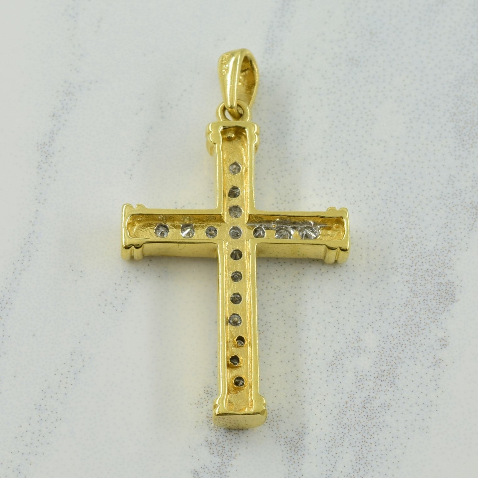 Pave Set Diamond Cross Pendant | 0.15ctw |