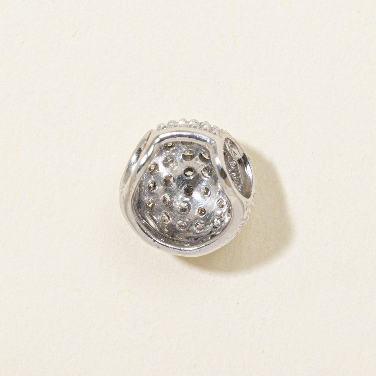 18k Pave Set Diamond Bead Design Pendant | 0.38ctw