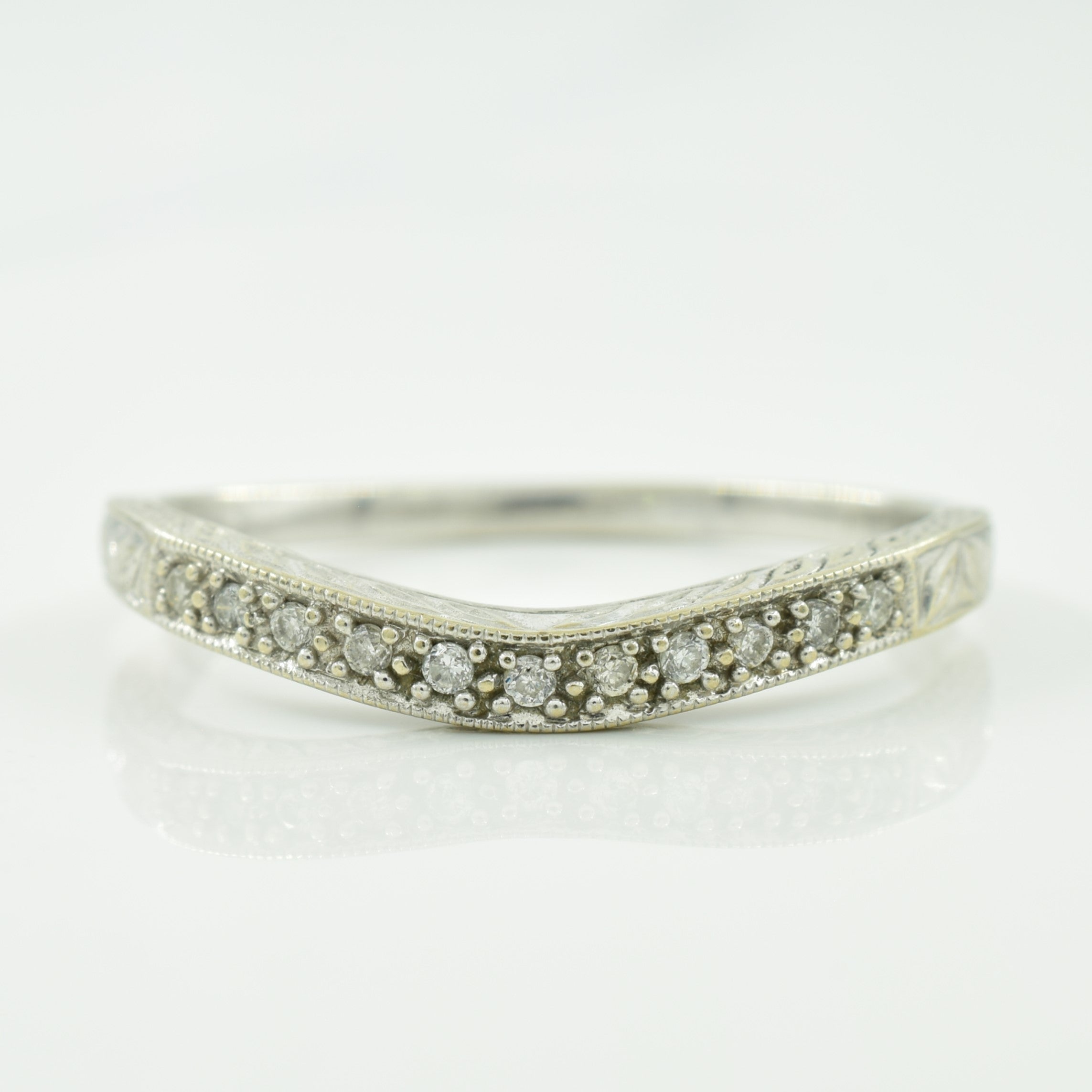 Bague en diamant Chevron | 0,10 ct | Taille 10 | 