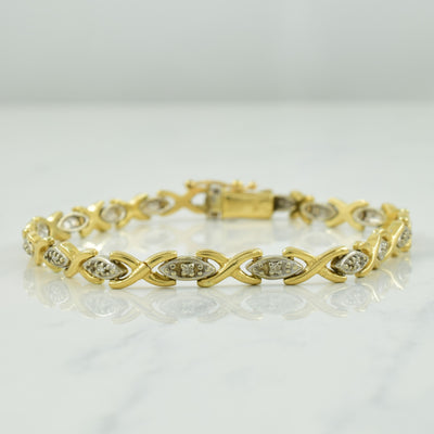 XO Diamond Bracelet | 0.16ctw | 6.75