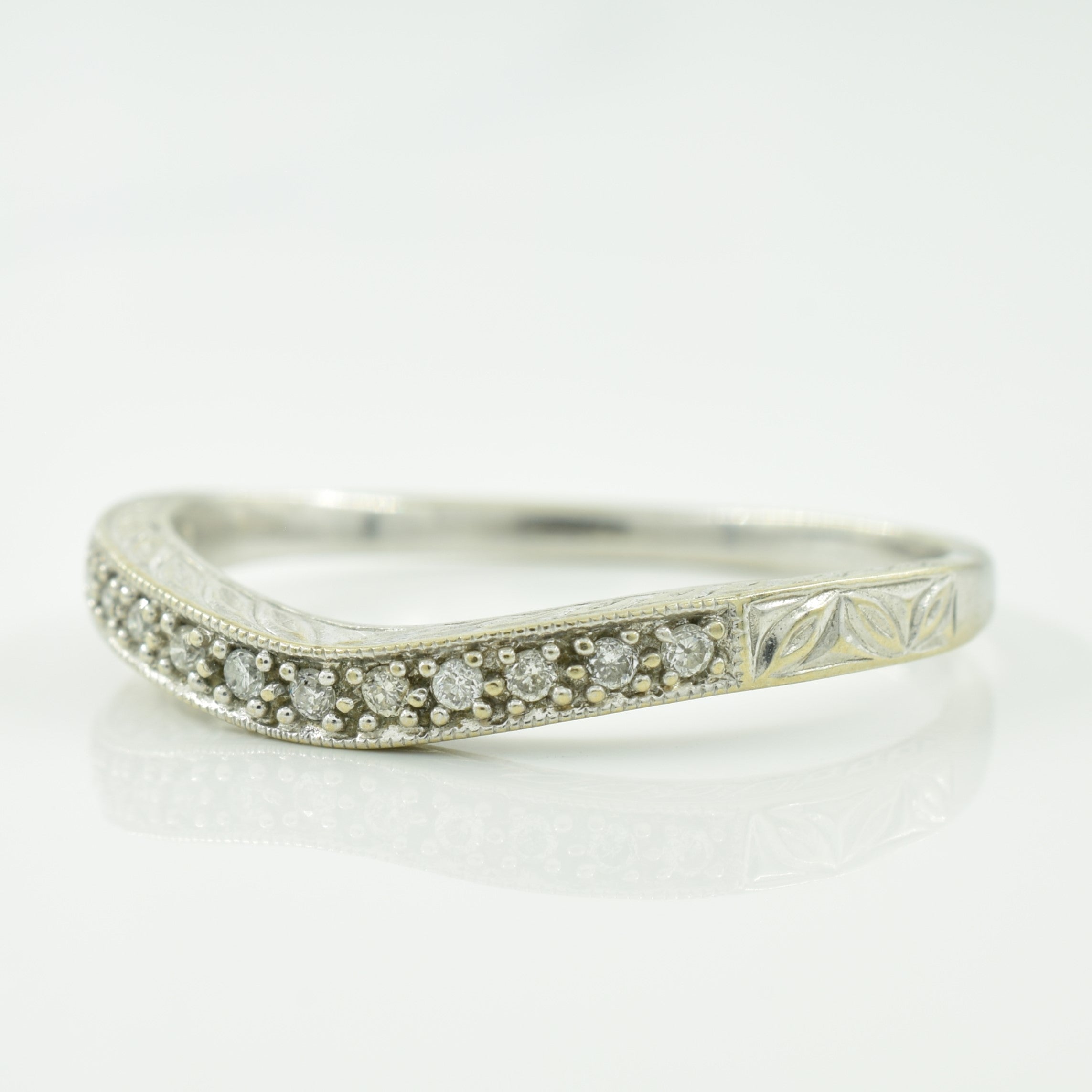 Bague en diamant Chevron | 0,10 ct | Taille 10 | 