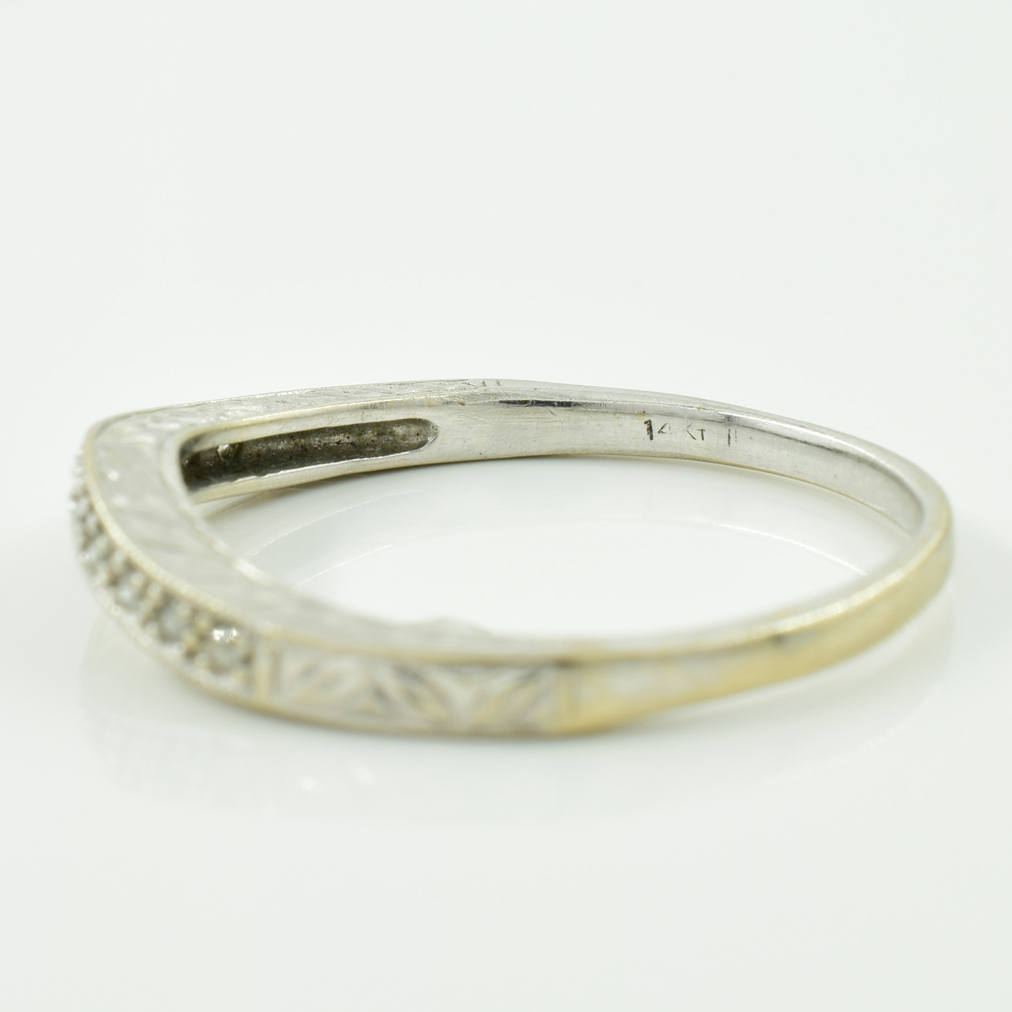 Bague en diamant Chevron | 0,10 ct | Taille 10 | 