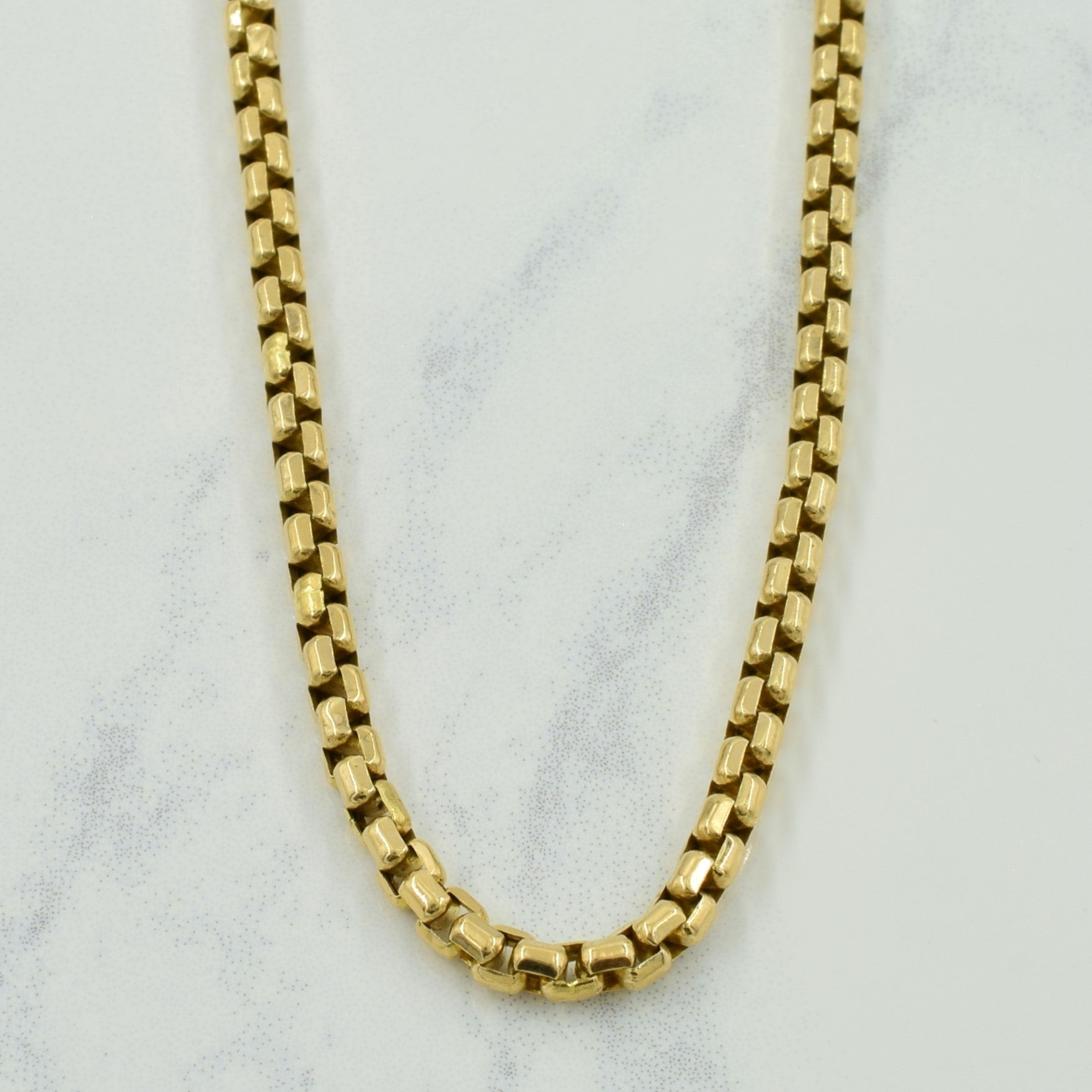 14k Yellow Gold Box Chain | 25" |