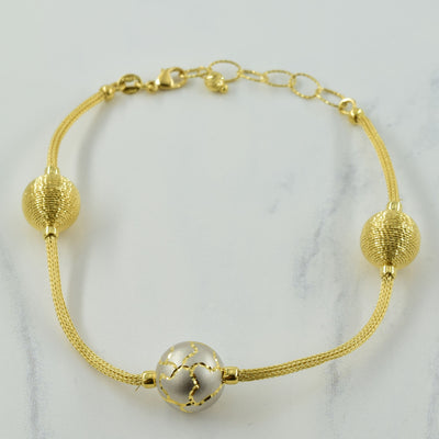 18k Two Tone Gold Bracelet | 9.5