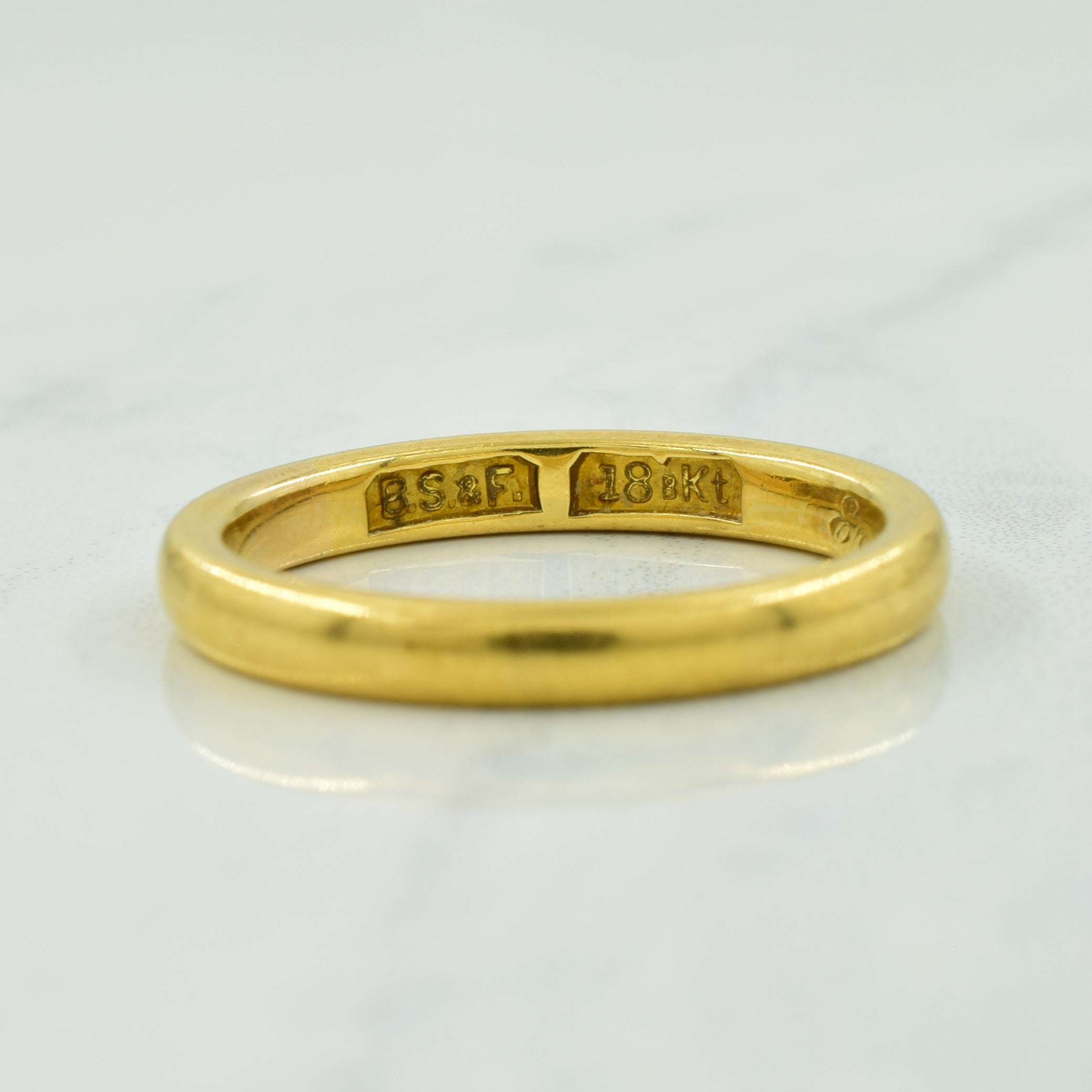 1912 Engraved 18k Yellow Gold Band | SZ 7.5 |