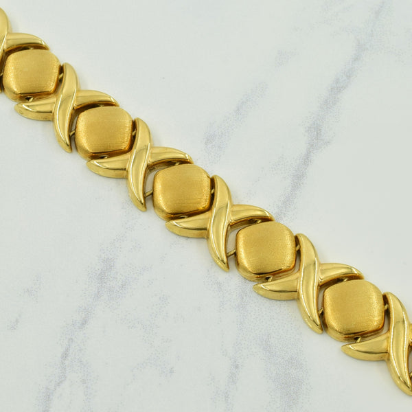 14k Yellow Gold XO Link Chain | 17.75