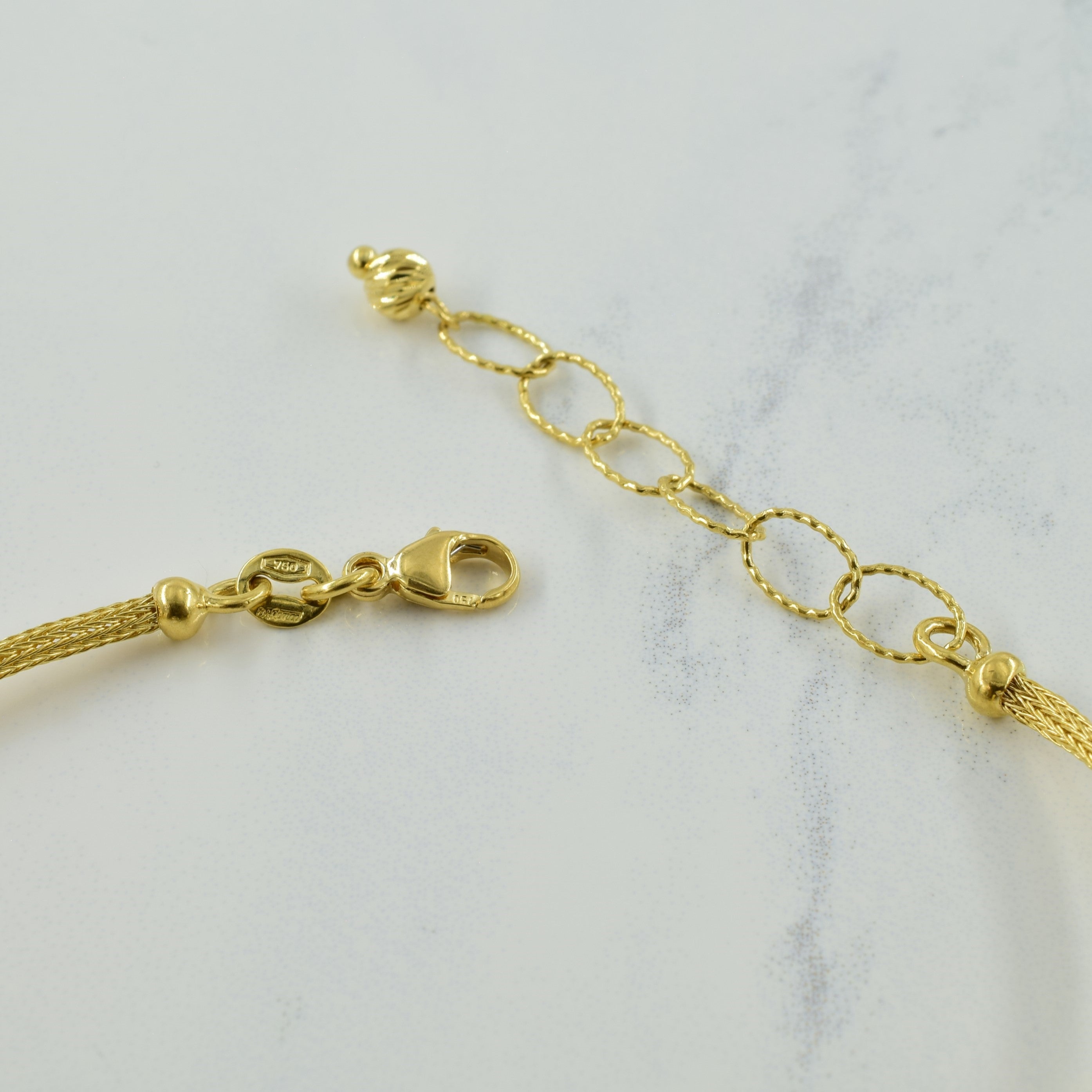 18k Two Tone Gold Bracelet | 9.5" |