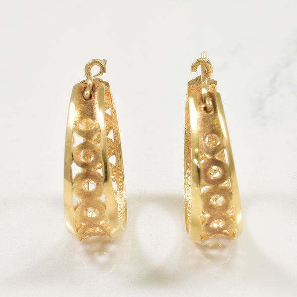 14k Yellow Gold Hoop Earrings |