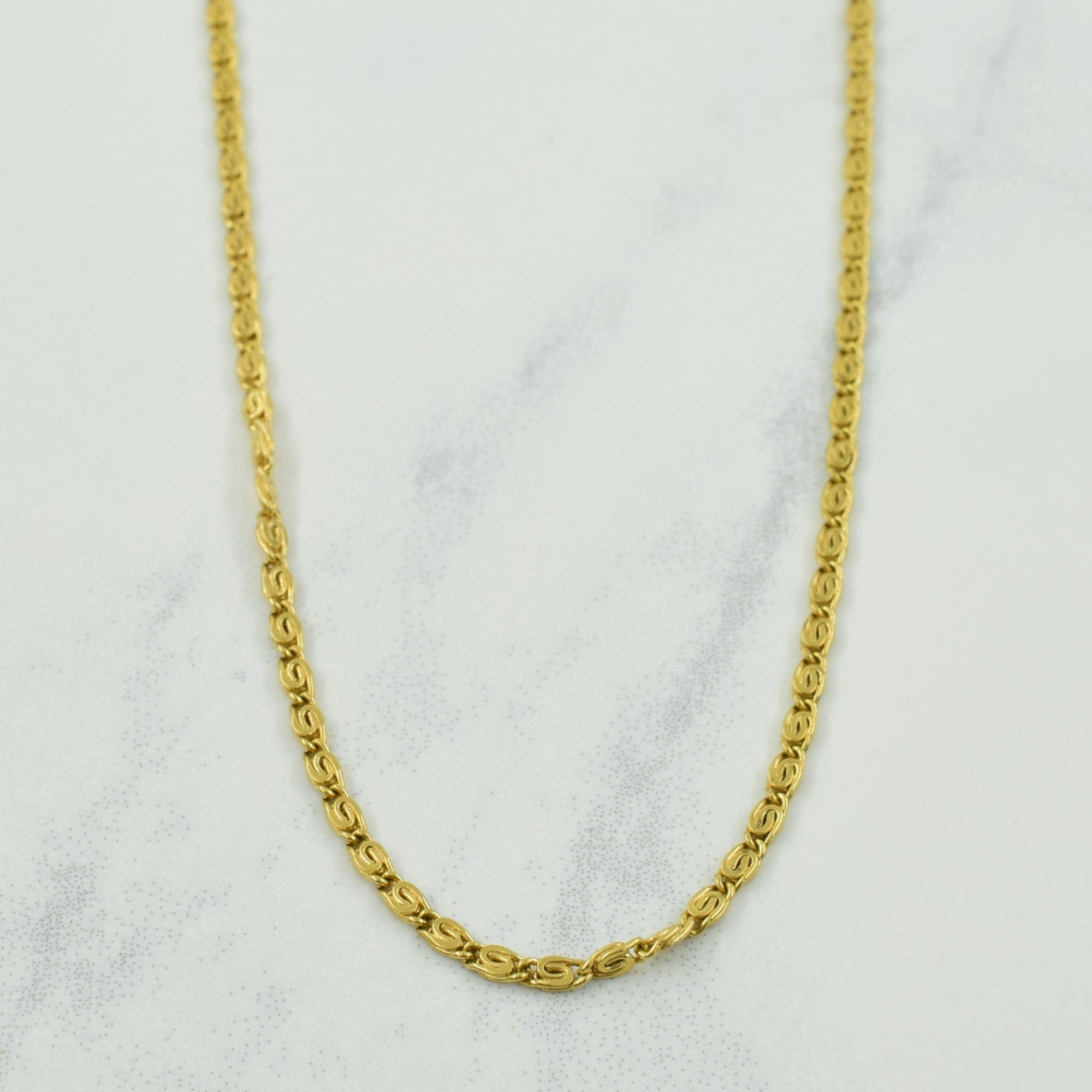 Vintage Italian 18k Yellow Gold Scroll Chain | 23.75