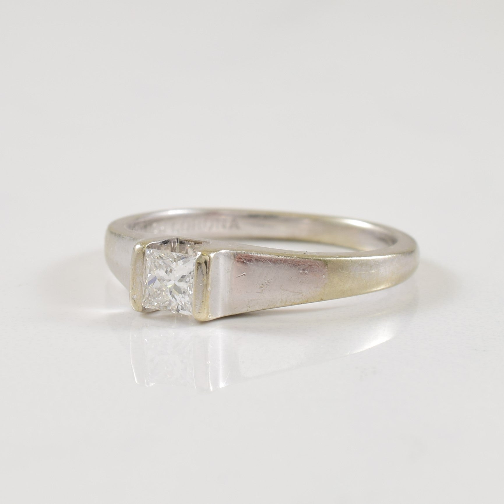 Solitaire Princess Cut Diamond Ring | 0.26ct | SZ 6.5 |