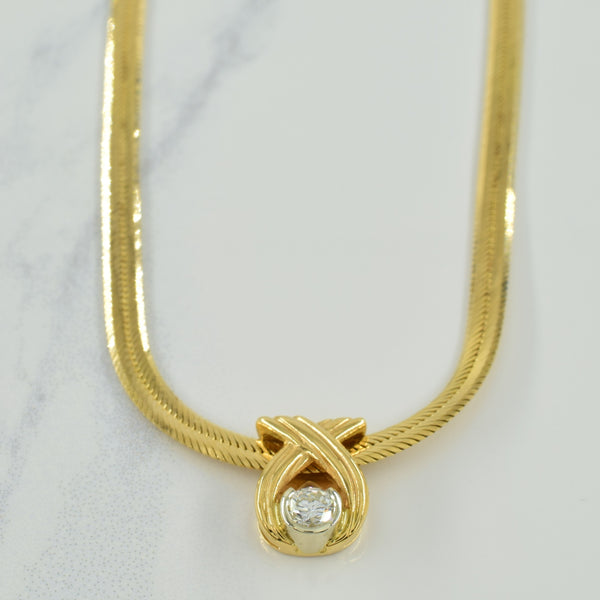 Solitaire Diamond Necklace | 0.23ct | 16