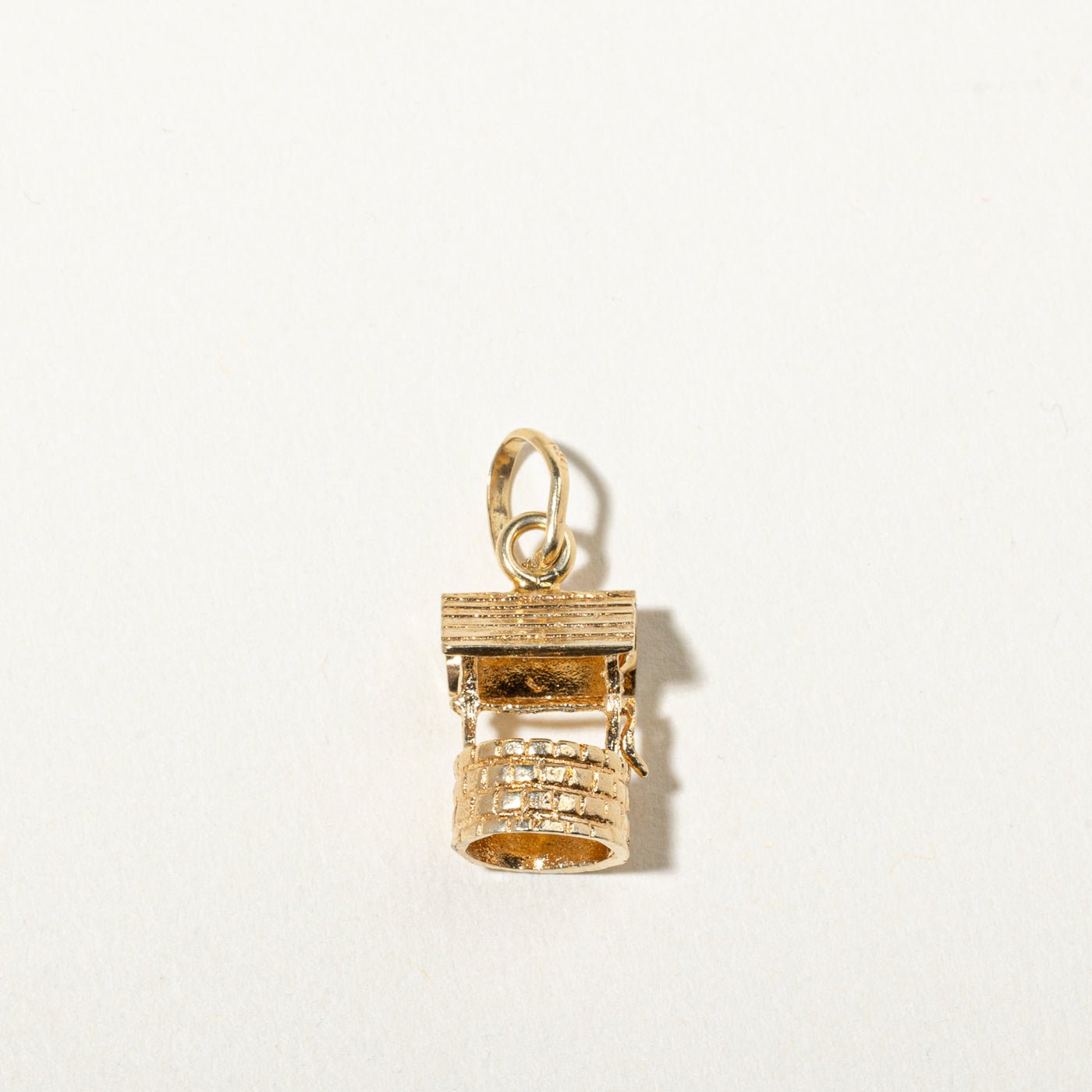 14k Yellow Gold Wishing Well Charm