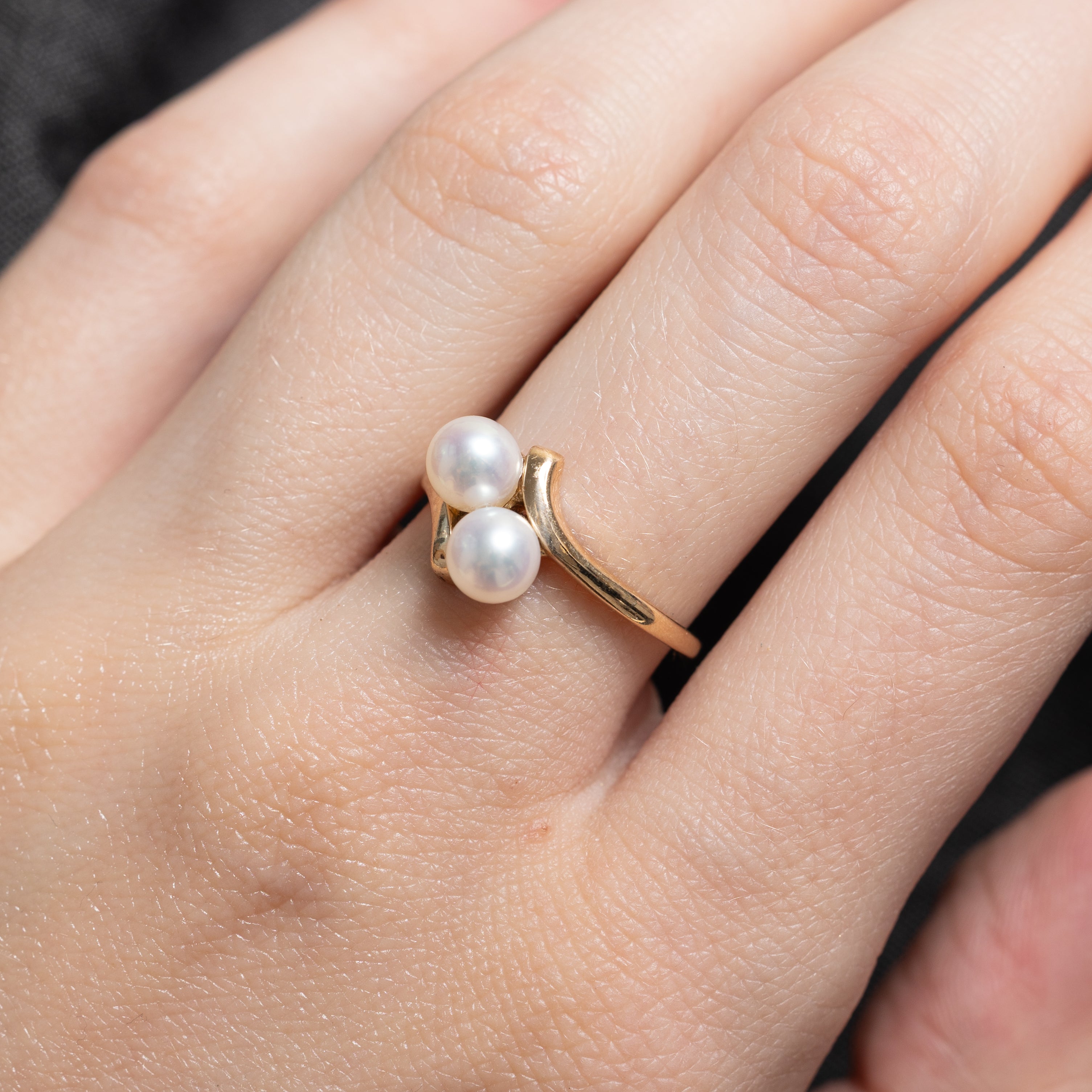 Two Pearl Bypass Ring | SZ 7