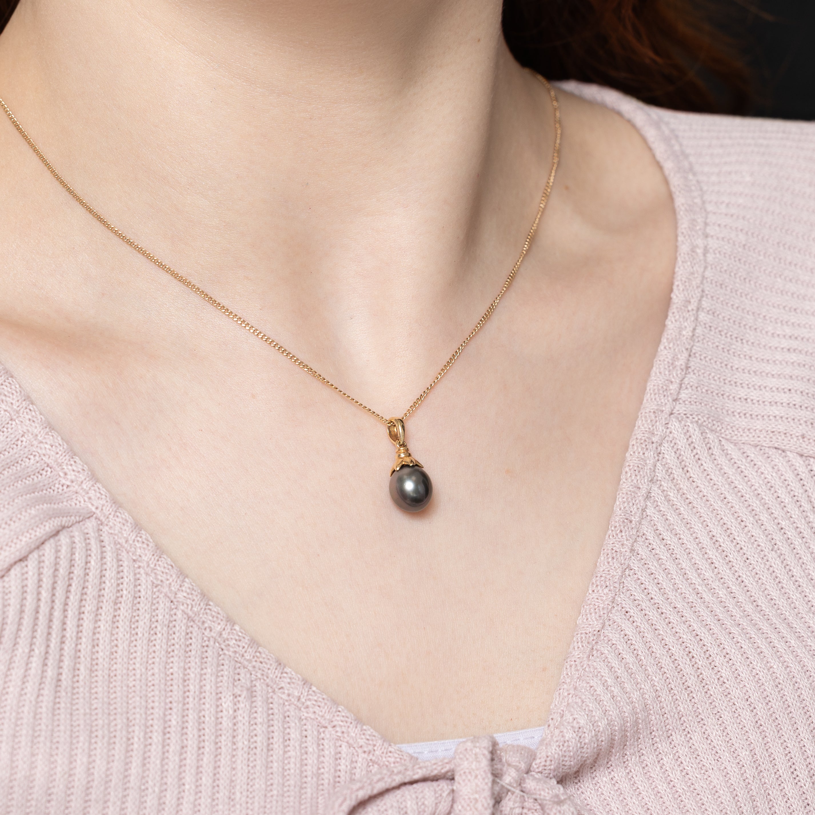 Black Pearl Drop Pendant