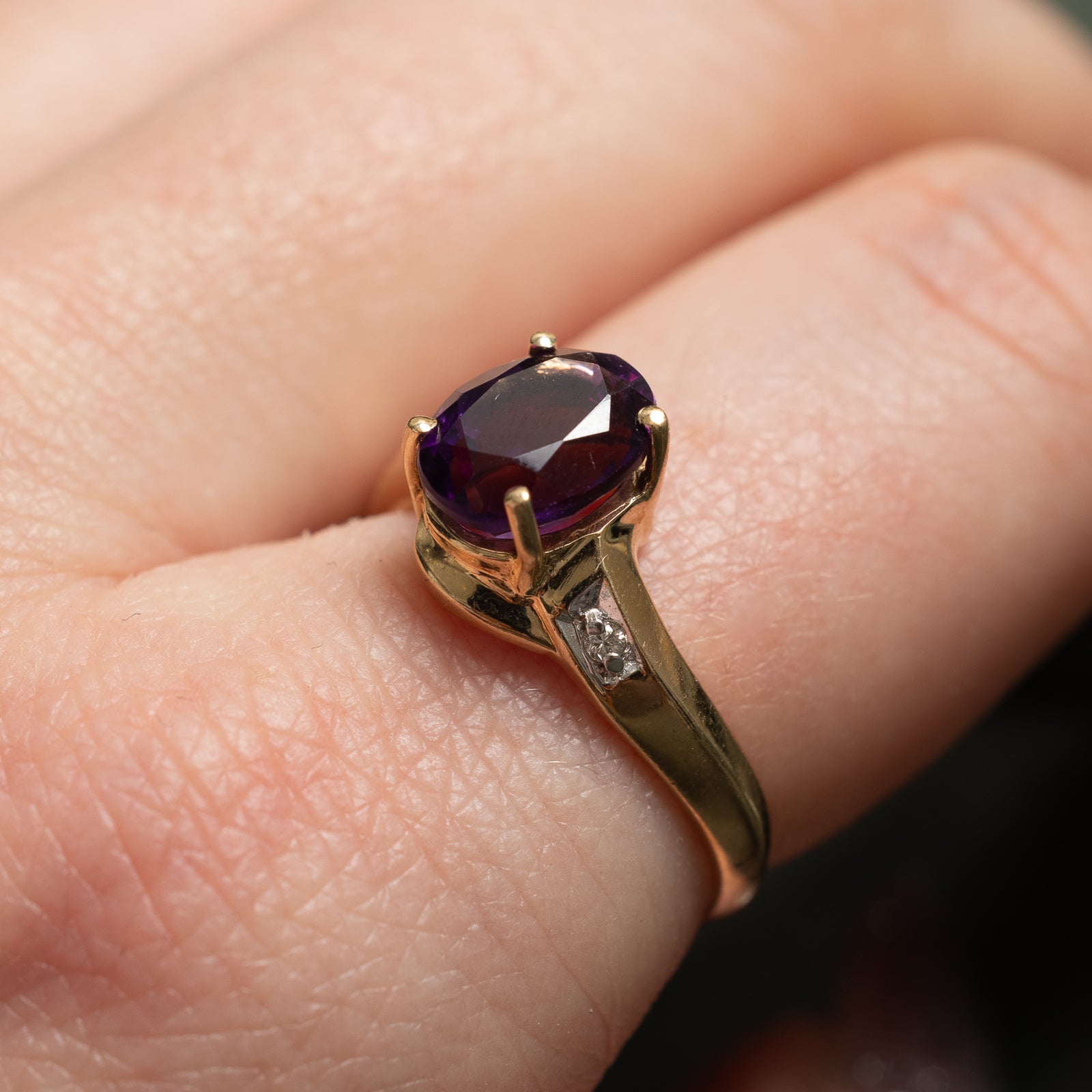 Amethyst & Diamond Bypass Ring | 1.90ct, 0.03ctw | SZ 7.25 |