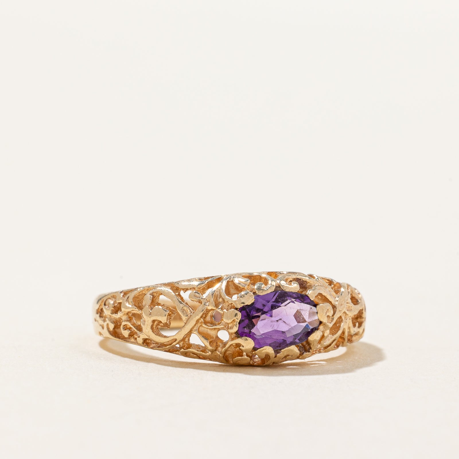 Bague en filigrane d'améthyste | 0,33 ct | Taille 6 |