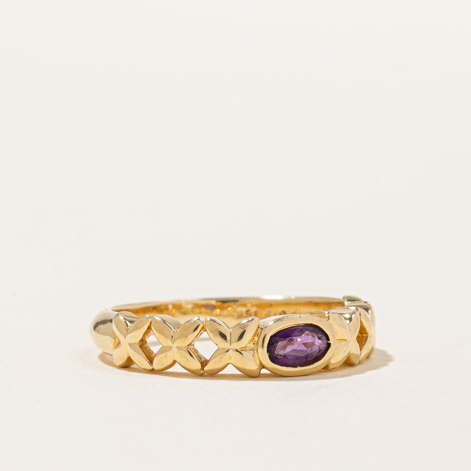 'Birks' Bezel Set Amethyst Ring | 0.15ct | SZ 7.5 |