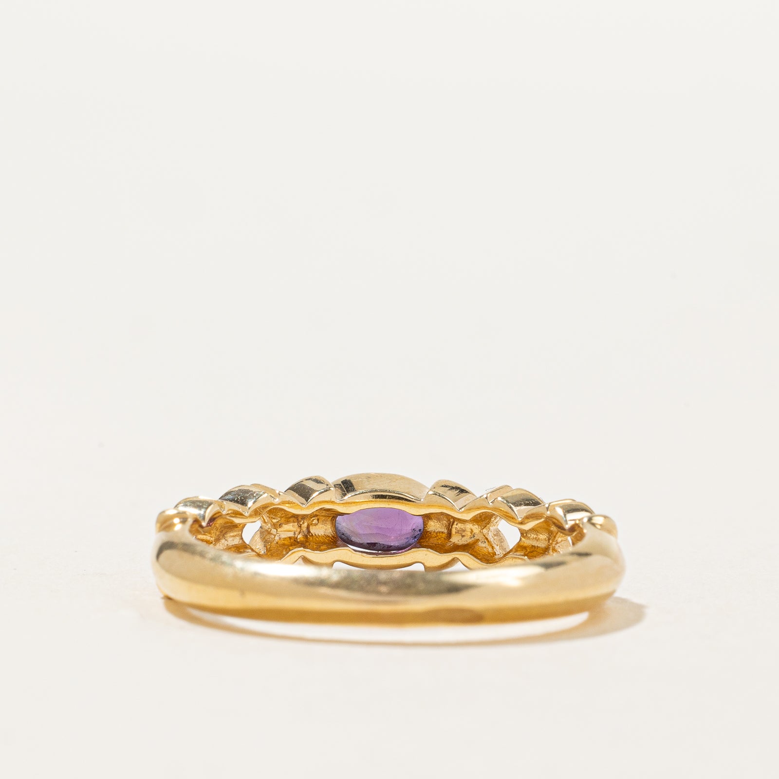 'Birks' Bezel Set Amethyst Ring | 0.15ct | SZ 7.5 |