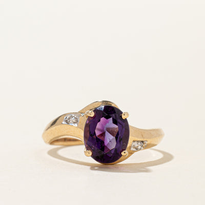 Amethyst & Diamond Bypass Ring | 1.90ct, 0.03ctw | SZ 7.25 |