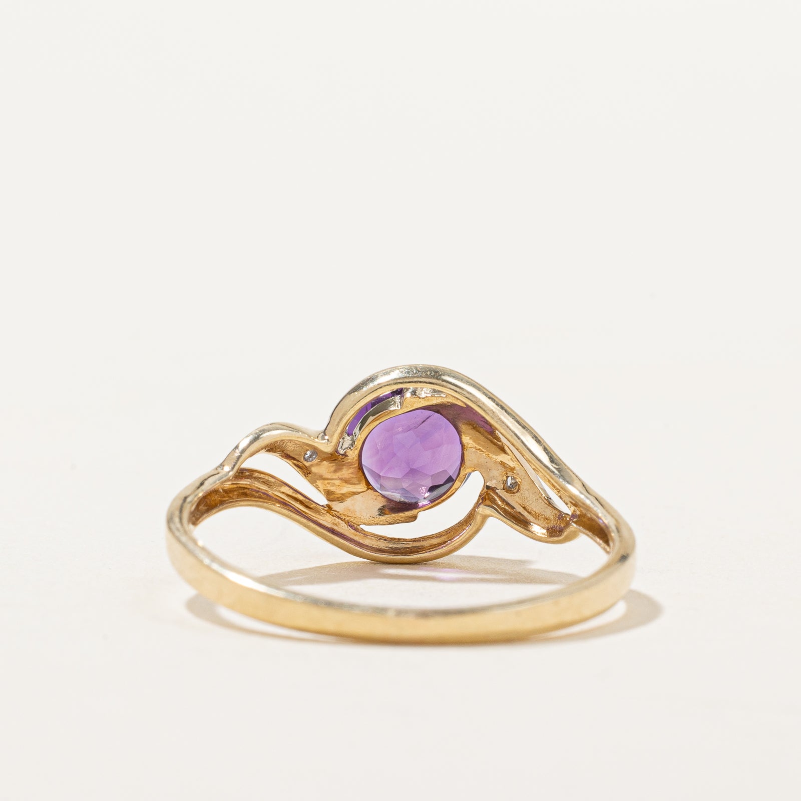 Amethyst & Diamond Bypass Ring | 0.70ct, 0.005ctw | SZ 8.5 |