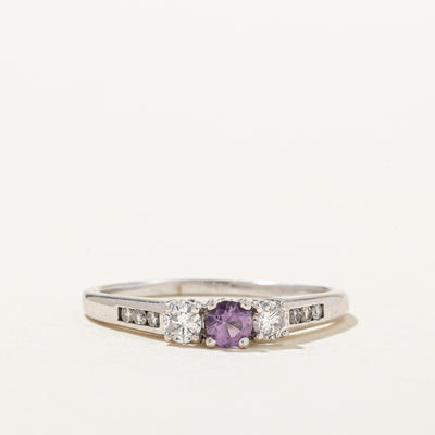 Amethyst & Diamond Ring | 0.21ct, 0.20ctw | SZ 9.5 |