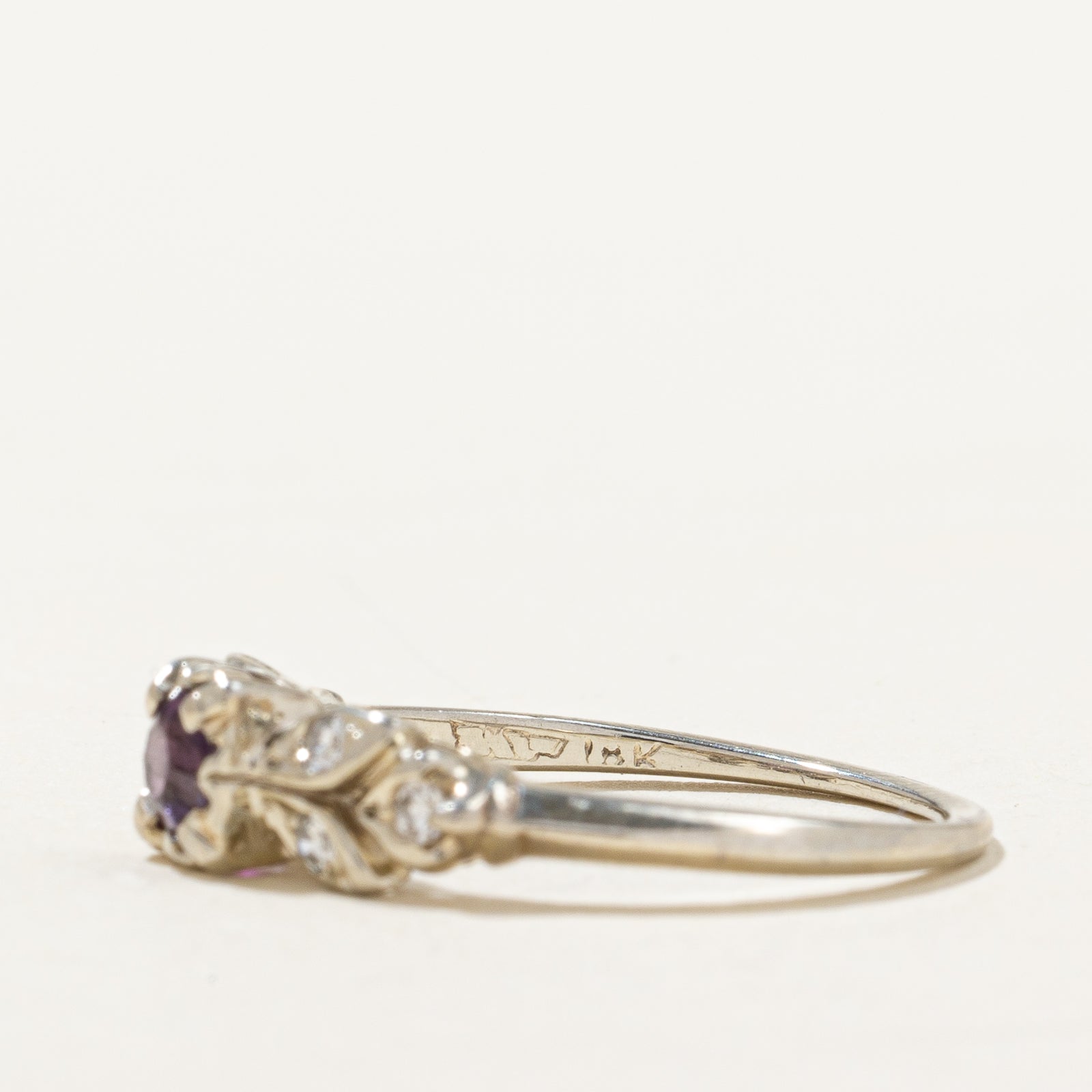 Amethyst & Diamond Ring | 0.18ct, 0.06ctw | SZ 5.75 |