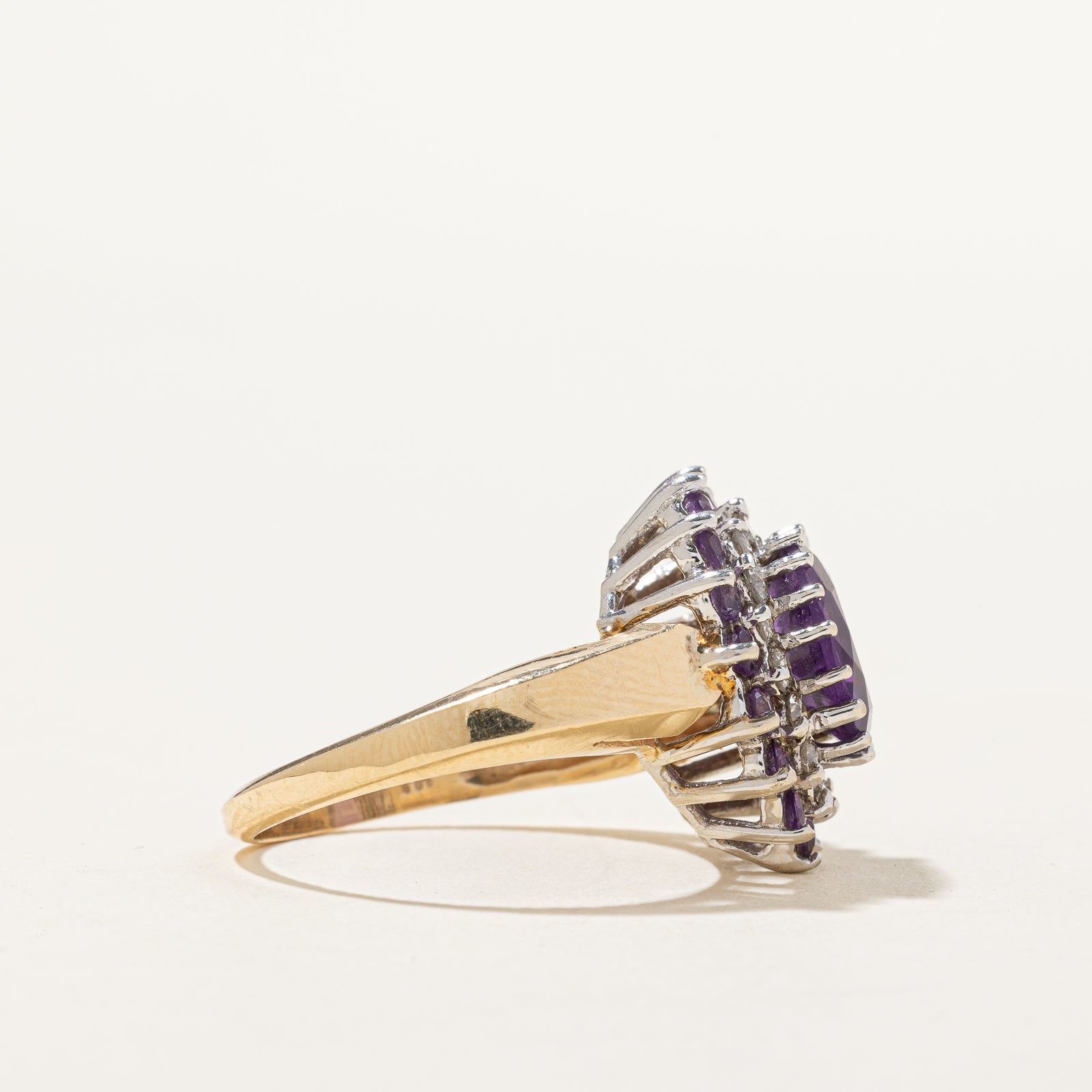 Amethyst & Diamond Halo Cocktail Ring | 2.50ct, 0.40ctw | SZ 9.25 |