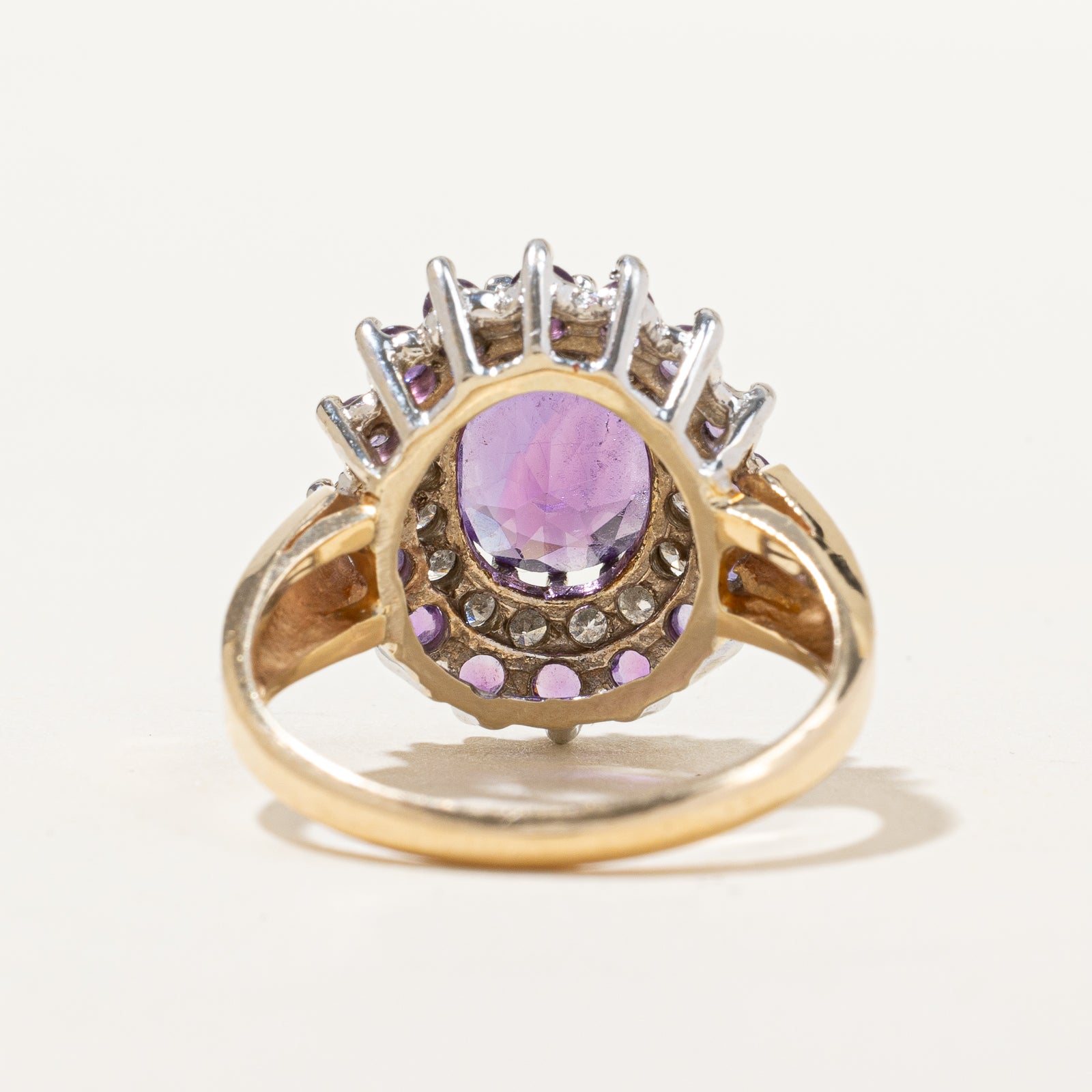 Amethyst & Diamond Halo Cocktail Ring | 2.50ct, 0.40ctw | SZ 9.25 |